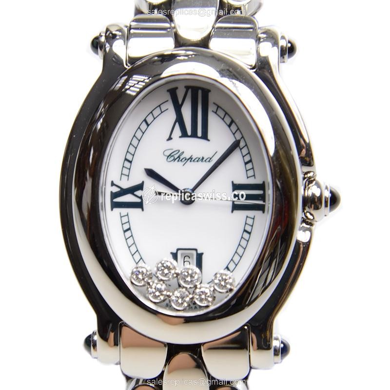Chopard Happy Sport Quartz - White Dial - Steel Case - Silver Band